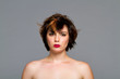 Photo: Beautiful short hair woman Beautiful short hair woman