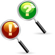 Exclamation and question vector elements.