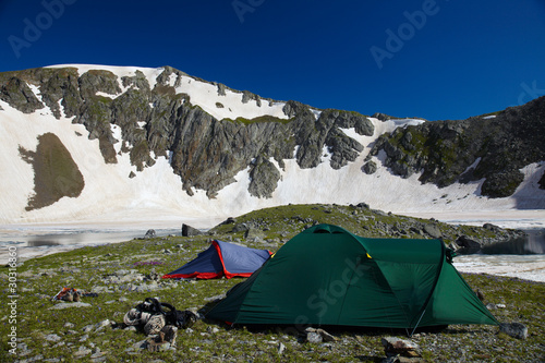Photo: Bivvy wih tents in the mountains Bivvy wih tents in the mountains
