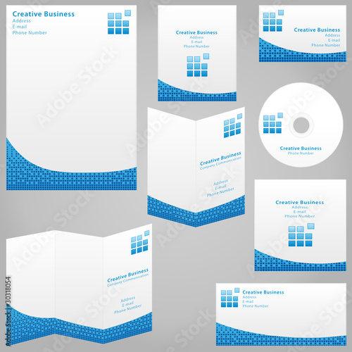 Vektor: Stationery print templates. Business communication. Stationery print templates. Business communication.