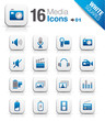White Squares - Media Icons 01