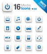 White Squares - Media Icons 02
