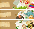Toys, candy & childhood memories - horizontal banners Toys, candy & childhood memories - horizontal banners