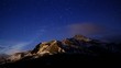 Night Sky Time Lapse Over Mountains