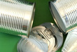 Empty food cans