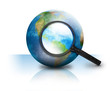 Internet Search Earth Globe on White Internet Search Earth Globe on White