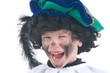 Child playing Zwarte Piet or Black Pete