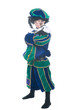 Child playing Zwarte Piet or Black Pete