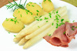 Spargel mit Schinken