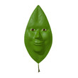 Illustration: Leaf with face Leaf with face