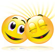 Vektor: smiley - dicke freunde smiley - dicke freunde