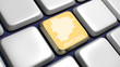 Keyboard (detail) with Andorra map key