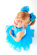 Cute little girl in ballroom dress