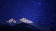 Night Sky Time Lapse Over Mountains