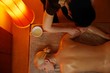 Beautiful woman having a massage Beautiful woman having a massage