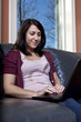 Young woman using laptop