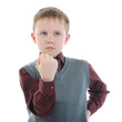 little bully threatens fist