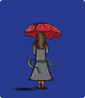 girl with umbrella
