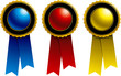 Ribbons: Blue, Red and Yellow