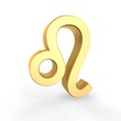 golden leo symbol of zodiac