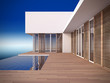 Modern house in minimalist style.