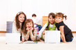 Kids with laptops