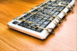 Computer security concept with keyboard and chain Computer security concept with keyboard and chain