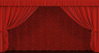 Theater curtain.  Presentation. Cinema.