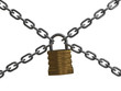 Padlock with chains (incl. clipping path)