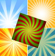 Multicolor gradient background with sunburst effect Multicolor gradient background with sunburst effect