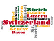 abstract vector map of switzerland