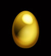 Golden egg on black