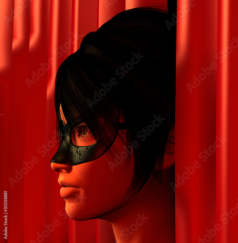 Illustration: masked woman illustration masked woman illustration