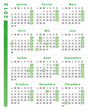 Calendrier 2012 français avec jours fériés, vecteur Calendrier 2012 français avec jours fériés, vecteur