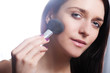 Girl with powder brush
