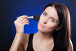 Girl with powder brush