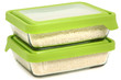 Photo: Short Grain White Rice in Glass Storage Containers Short Grain White Rice in Glass Storage Containers