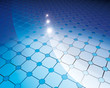 Pavimento blu con riflessi