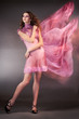 Foto: beauty woman in pink dress beauty woman in pink dress