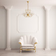 Classical interior with an armchair