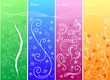 Set of four seasonal banners Set of four seasonal banners