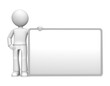 3d man holding an empty board