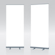 Vector blank roll up banner display template for designers