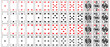 Spielkarten herz, karo, pik, kreuz set