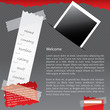 Taped website with photo Taped website with photo