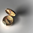 old brass compass