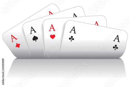 Vector: Spielkarten herz, karo, pik, kreuz As Spielkarten herz, karo, pik, kreuz As