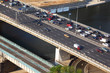 bridge with transport  in Moscow
