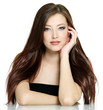 Woman with long brown hair