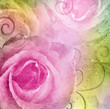 Grunge shabby Roses Background ( 1 of set)